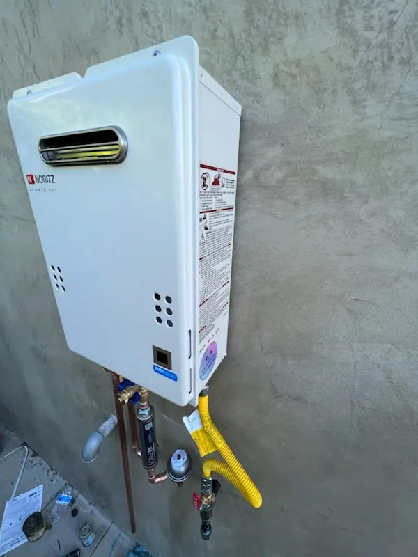 Tankless water heater installation for Bayshore homes
